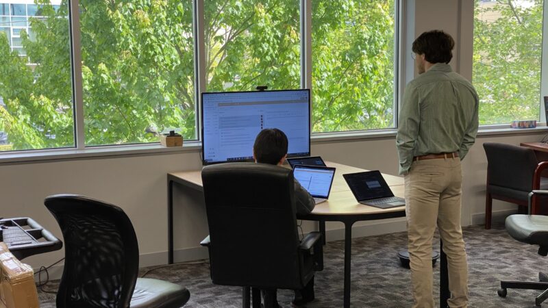 Inside the office