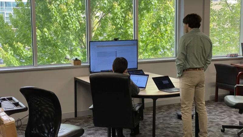 Inside the office